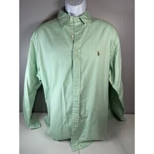 Ralph Lauren Classic Fit Button Down Shirt Mint Green 17 34/35 Men’s